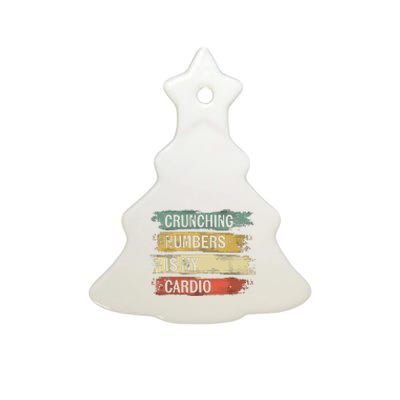 Accountant Gifts Crunching Numbers Is My Cardio Accounting Ceramic Tree Ornament