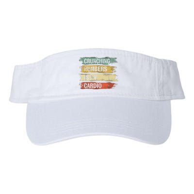 Accountant Gifts Crunching Numbers Is My Cardio Accounting Valucap Bio-Washed Visor