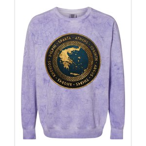 Ancient Greek Cities Of Ancient Greece Colorblast Crewneck Sweatshirt