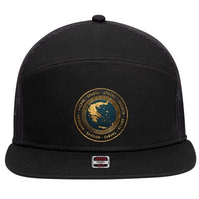 Ancient Greek Cities Of Ancient Greece 7 Panel Mesh Trucker Snapback Hat
