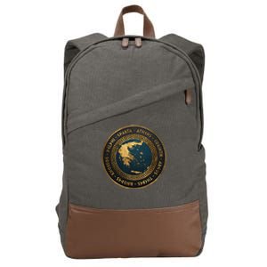 Ancient Greek Cities Of Ancient Greece Cotton Canvas Backpack