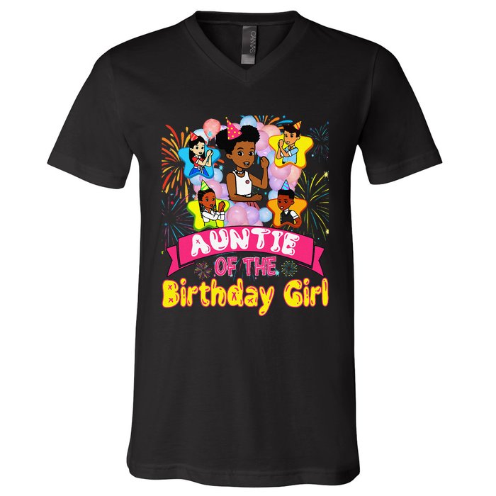 Auntie GracieS Corner Birthday Dolls Cute Party Gift V-Neck T-Shirt