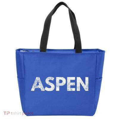 Aspen Gift Colorado Skiing Zip Tote Bag