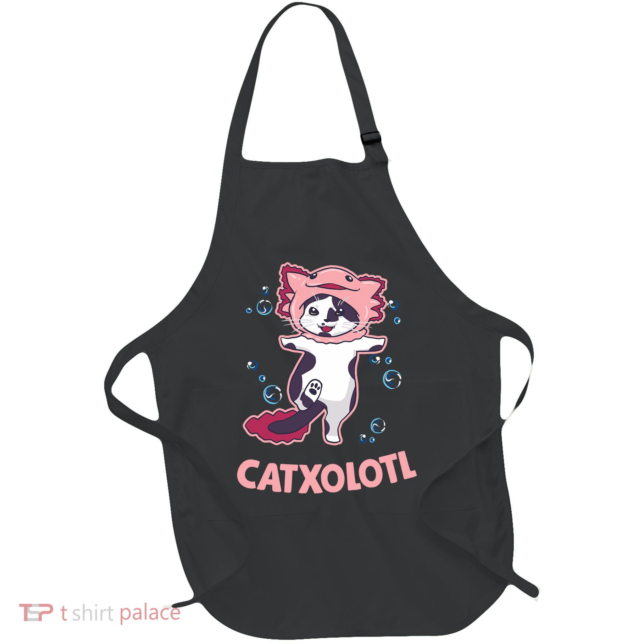 Axolotl Gifts, Catxolotl, Axolotl Lovers  Full-Length Apron With Pockets