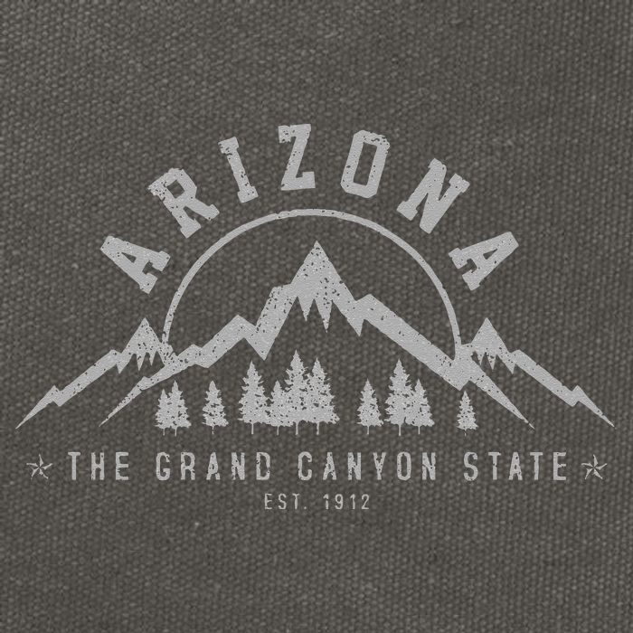 Arizona Grand Canyon State Est. 1912 Mountains Nature Gift Cotton Canvas Backpack