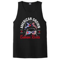 American Grown Cuban Roots Messy Bun Cuba Cuban American PosiCharge Competitor Tank