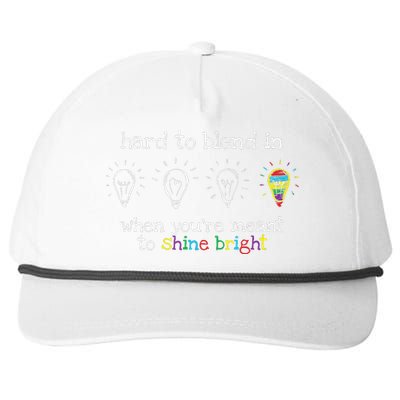 Autistic Gifts Colorful Autism Awareness Snapback Five-Panel Rope Hat