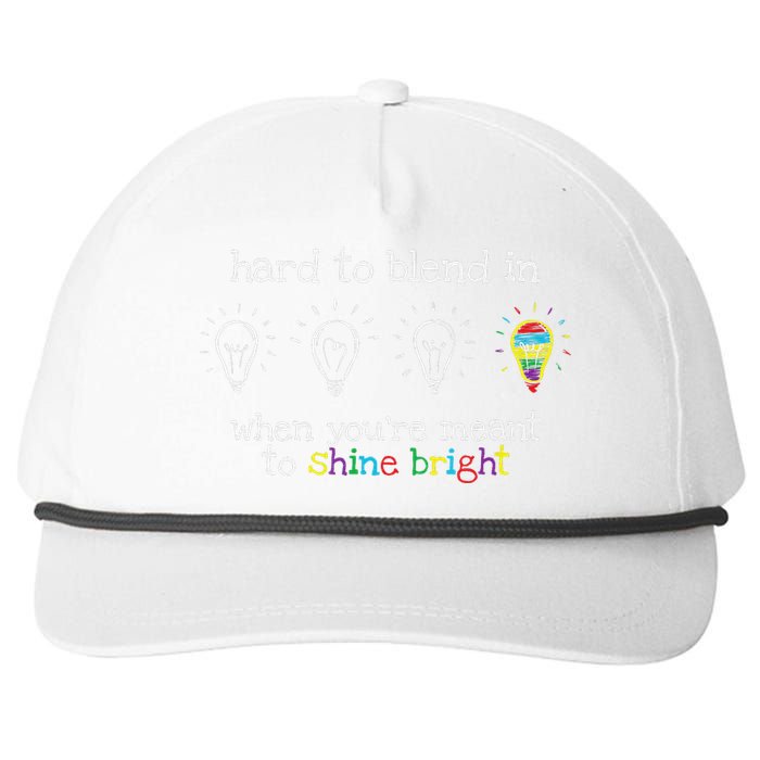 Autistic Gifts Colorful Autism Awareness Snapback Five-Panel Rope Hat