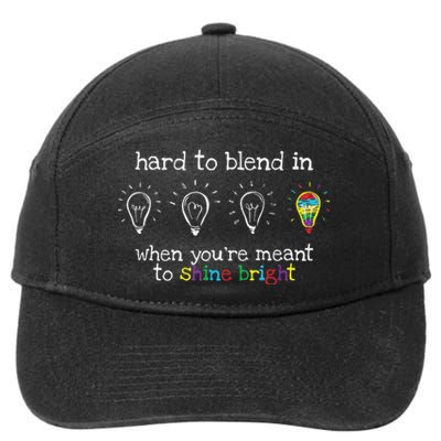 Autistic Gifts Colorful Autism Awareness 7-Panel Snapback Hat