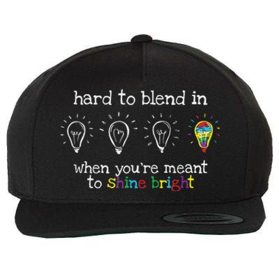 Autistic Gifts Colorful Autism Awareness Wool Snapback Cap