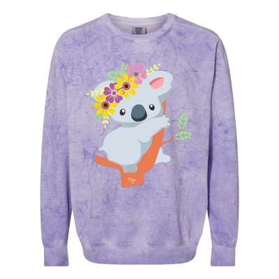 Australian Gift Cute Koala Bear Colorblast Crewneck Sweatshirt