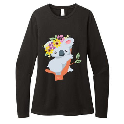 Australian Gift Cute Koala Bear Womens CVC Long Sleeve Shirt