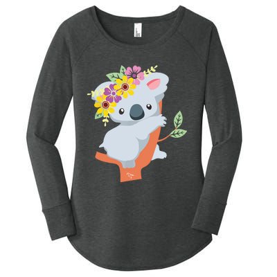 Australian Gift Cute Koala Bear Women's Perfect Tri Tunic Long Sleeve Shirt