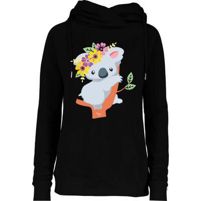 Australian Gift Cute Koala Bear Womens Funnel Neck Pullover Hood