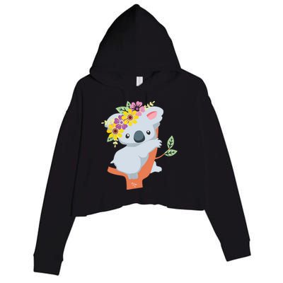 Australian Gift Cute Koala Bear Crop Fleece Hoodie