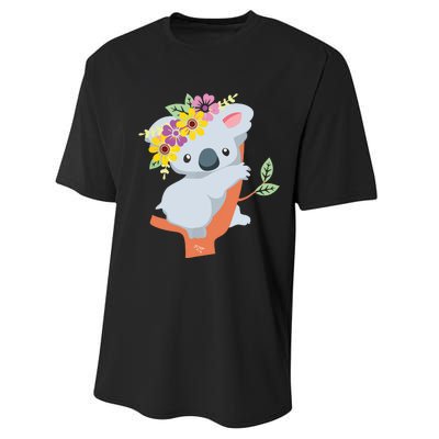 Australian Gift Cute Koala Bear Performance Sprint T-Shirt