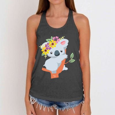 Australian Gift Cute Koala Bear Women's Knotted Racerback Tank