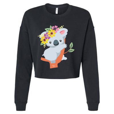 Australian Gift Cute Koala Bear Cropped Pullover Crew