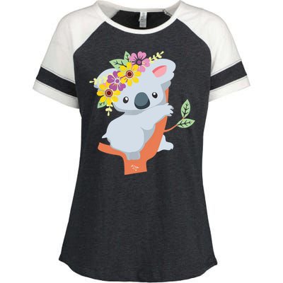 Australian Gift Cute Koala Bear Enza Ladies Jersey Colorblock Tee