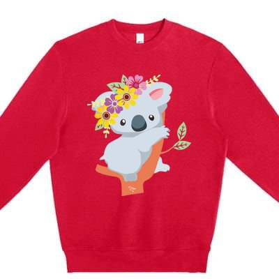 Australian Gift Cute Koala Bear Premium Crewneck Sweatshirt