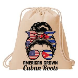 American Grown Cuban Roots Messy Bun Cuba Drawstring Bag