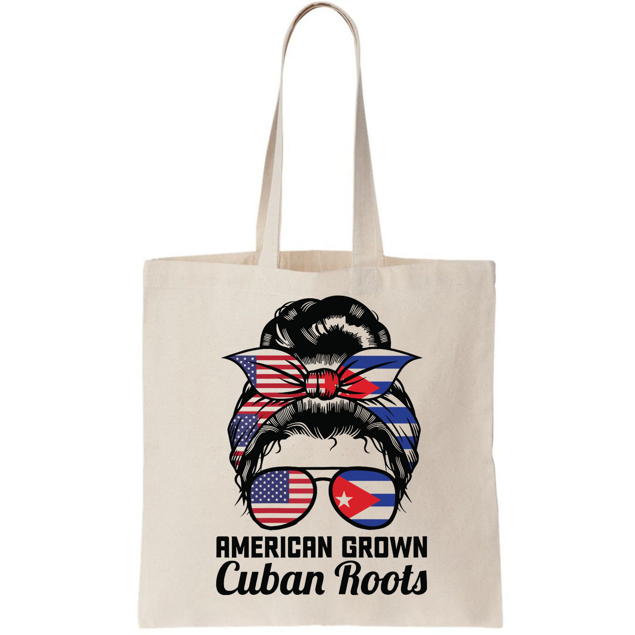 American Grown Cuban Roots Messy Bun Cuba Bag