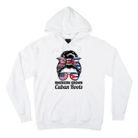 American Grown Cuban Roots Messy Bun Cuba Hoodie