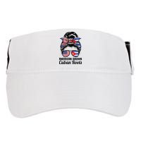 American Grown Cuban Roots Messy Bun Cuba Adult Drive Performance Visor