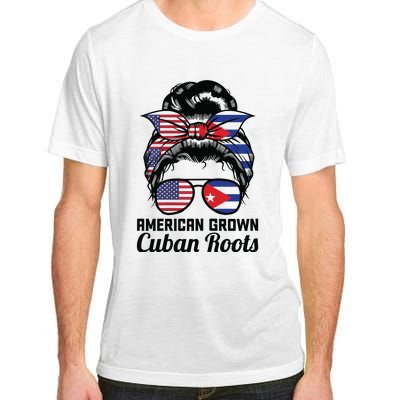 American Grown Cuban Roots Messy Bun Cuba Adult ChromaSoft Performance T-Shirt