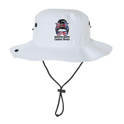 American Grown Cuban Roots Messy Bun Cuba Bucket Hat