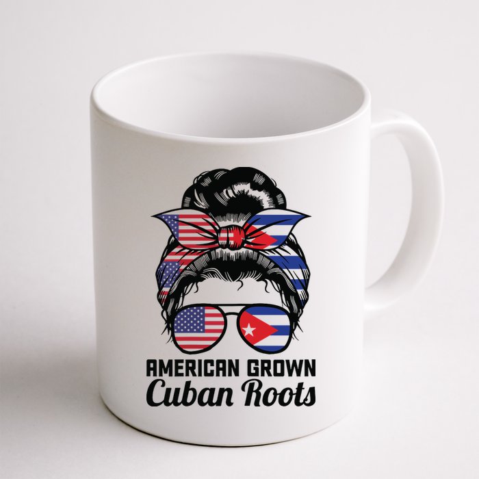 American Grown Cuban Roots Messy Bun Cuba Mug
