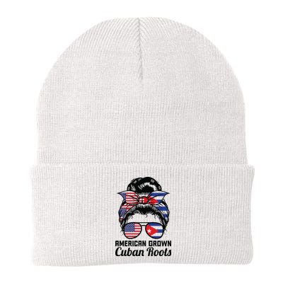 American Grown Cuban Roots Messy Bun Cuba Beanie