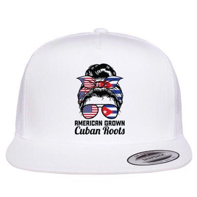 American Grown Cuban Roots Messy Bun Cuba Flatbill Hat