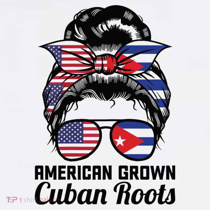 American Grown Cuban Roots Messy Bun Cuba Flatbill Hat