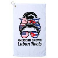 American Grown Cuban Roots Messy Bun Cuba Golf Towel