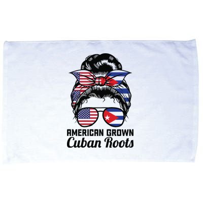 American Grown Cuban Roots Messy Bun Cuba Microfiber Hand Towel