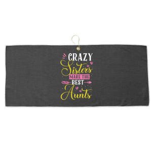 Auntie Gifgift Crazy Sisters Make The Best Aunts Gift Large Microfiber Waffle Golf Towel