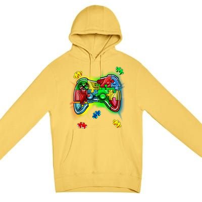 Autism Gamer Controller Premium Pullover Hoodie