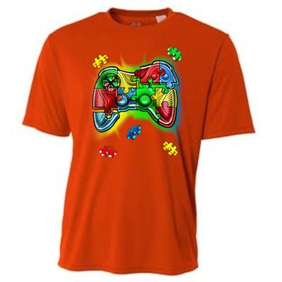 Autism Gamer Controller Cooling Performance Crew T-Shirt