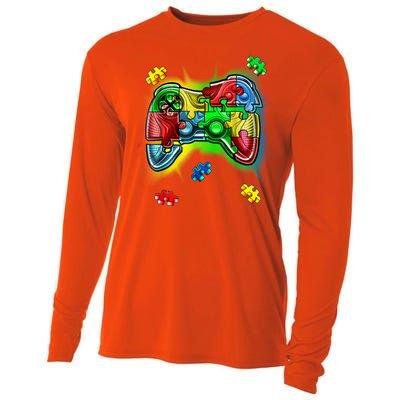 Autism Gamer Controller Cooling Performance Long Sleeve Crew