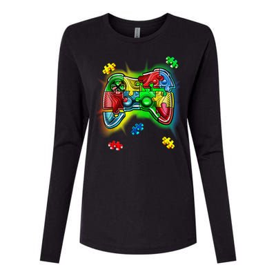 Autism Gamer Controller Womens Cotton Relaxed Long Sleeve T-Shirt