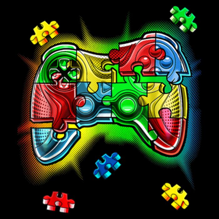 Autism Gamer Controller Cooling Performance Crew T-Shirt
