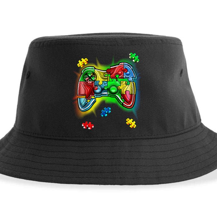 Autism Gamer Controller Sustainable Bucket Hat