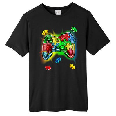 Autism Gamer Controller Tall Fusion ChromaSoft Performance T-Shirt