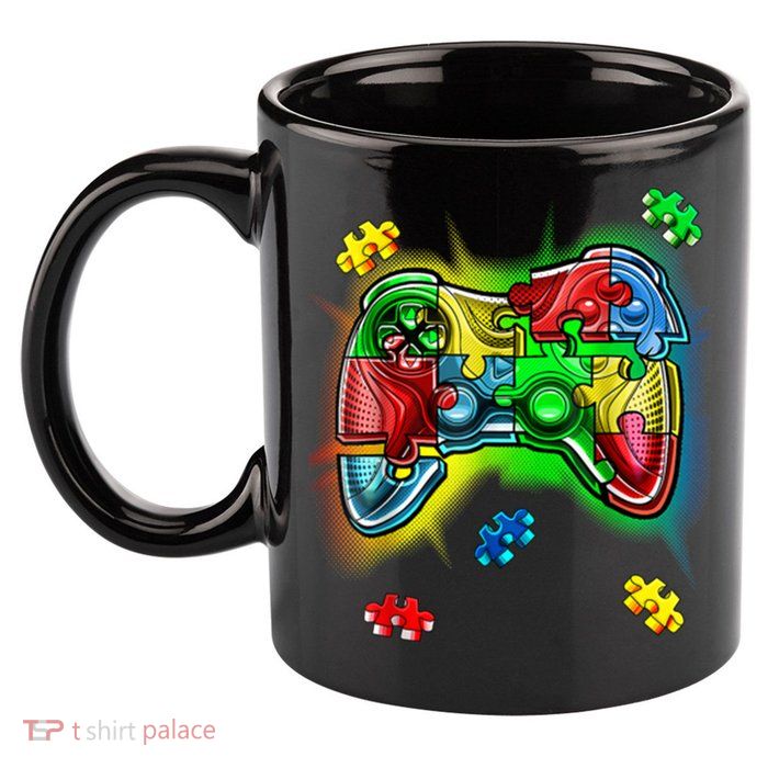 Autism Gamer Controller 11oz C Handle Ceramic Mug