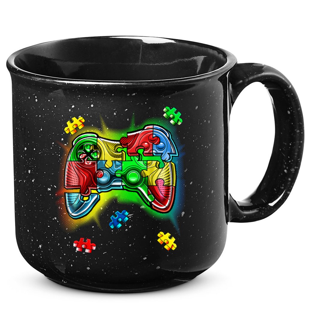 Autism Gamer Controller 15oz Campfire Ceramic Mug