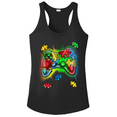 Autism Gamer Controller Ladies PosiCharge Competitor Racerback Tank