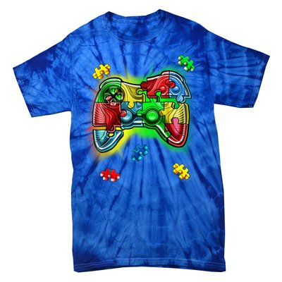 Autism Gamer Controller Tie-Dye T-Shirt