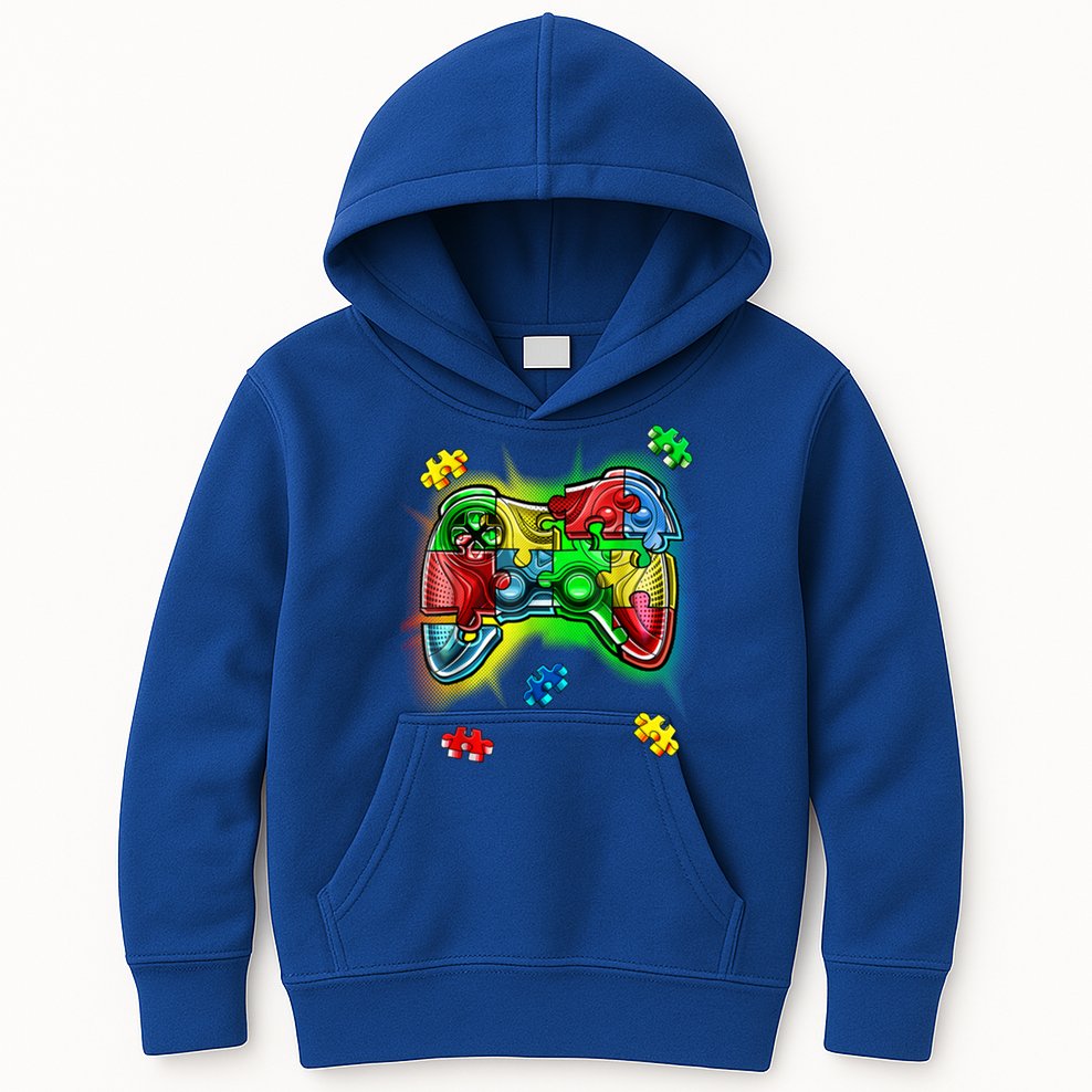 Autism Gamer Controller Kids Hoodie