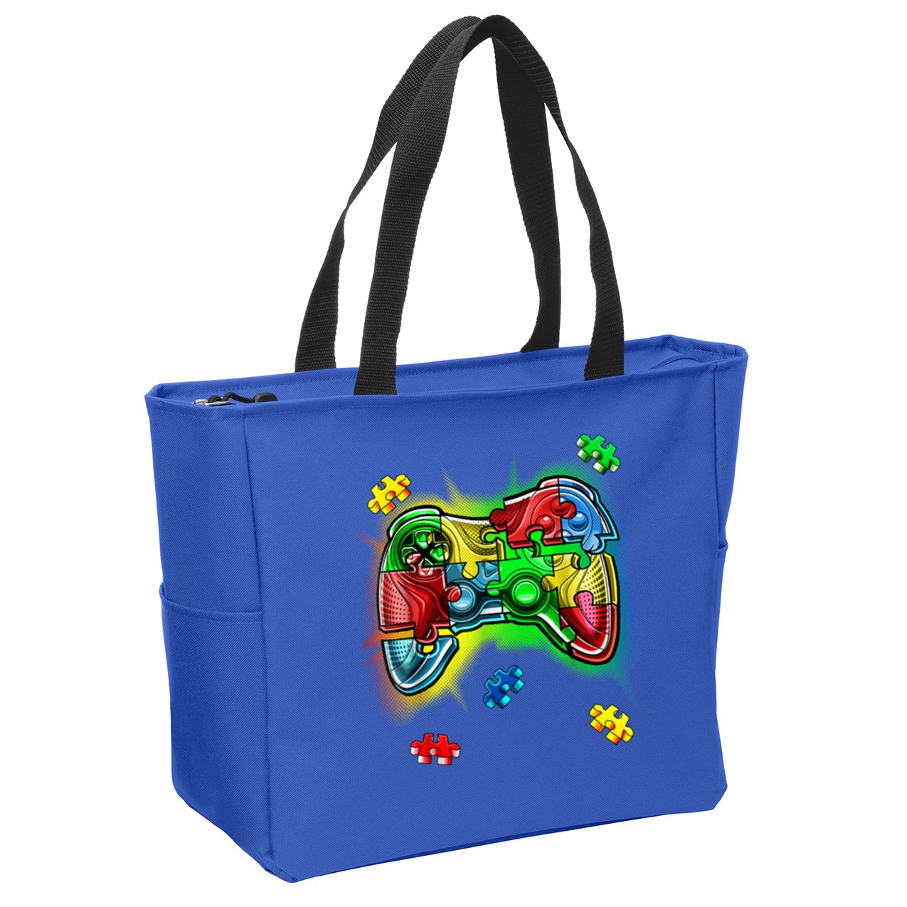 Autism Gamer Controller Zip Tote Bag